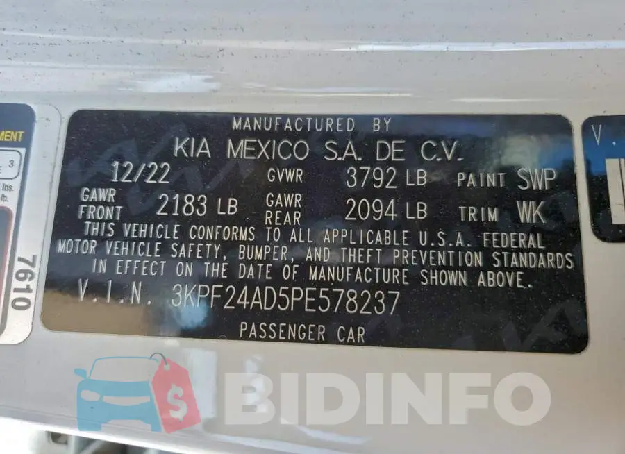 3KPF24AD5PE578237 Photo# 13