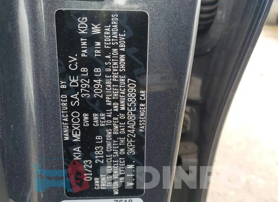 3KPF24AD8PE588907 Photo# 13