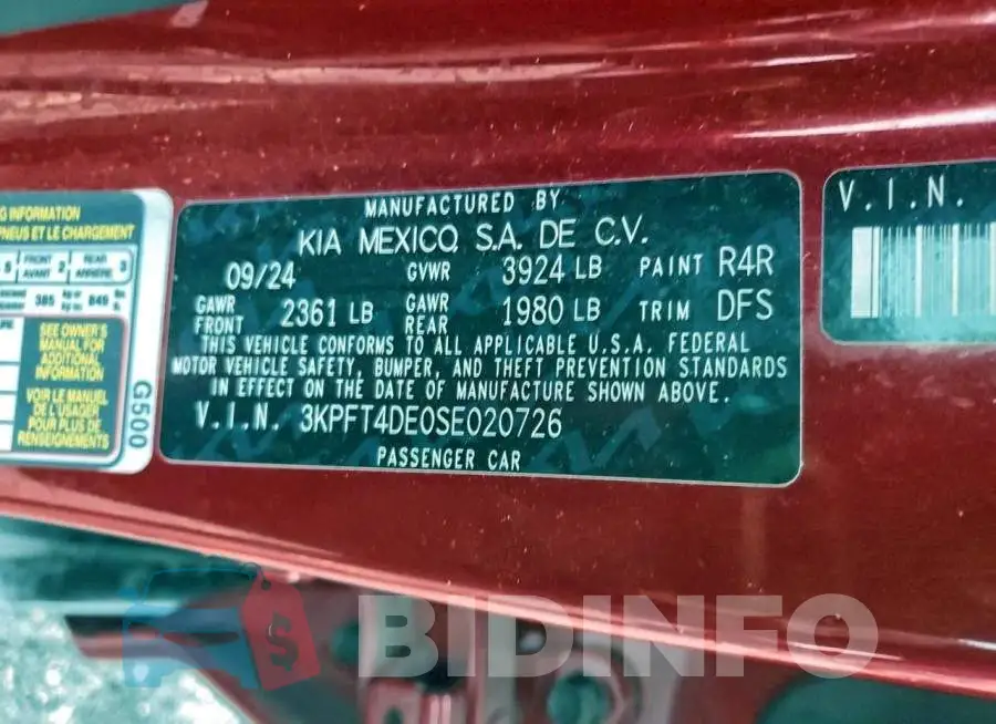 3KPFT4DE0SE020726 Photo# 12