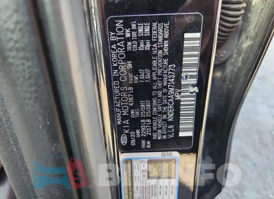 KNDERCAA9M7143773 Photo# 12
