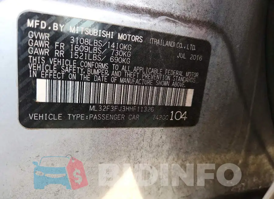 ML32F3FJ3HHF11326 Photo# 12