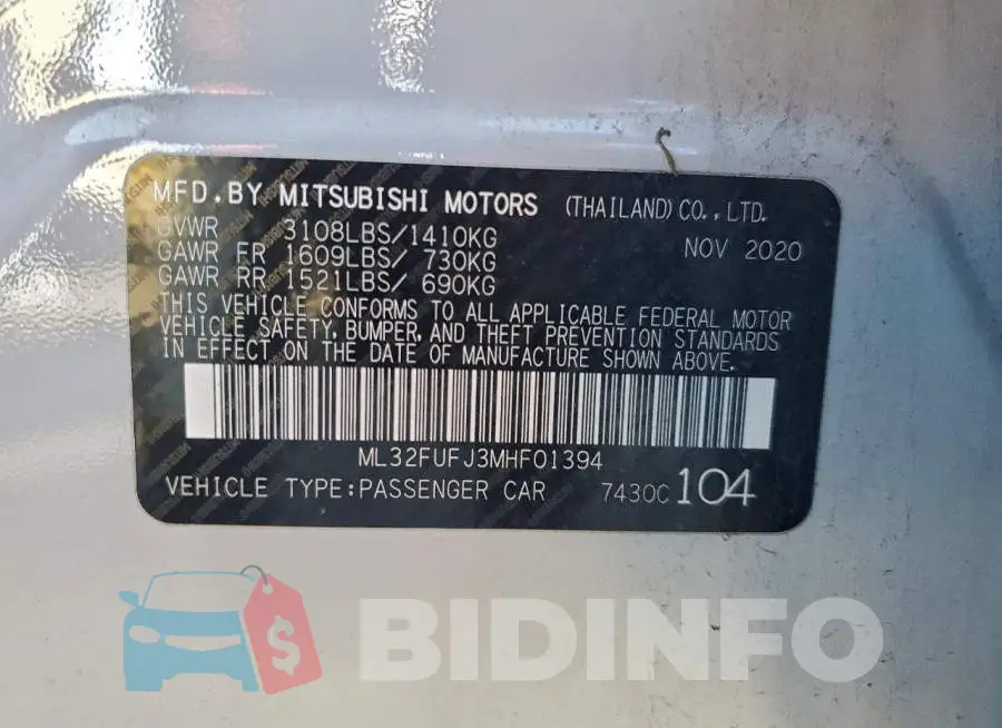 ML32FUFJ3MHF01394 Photo# 12