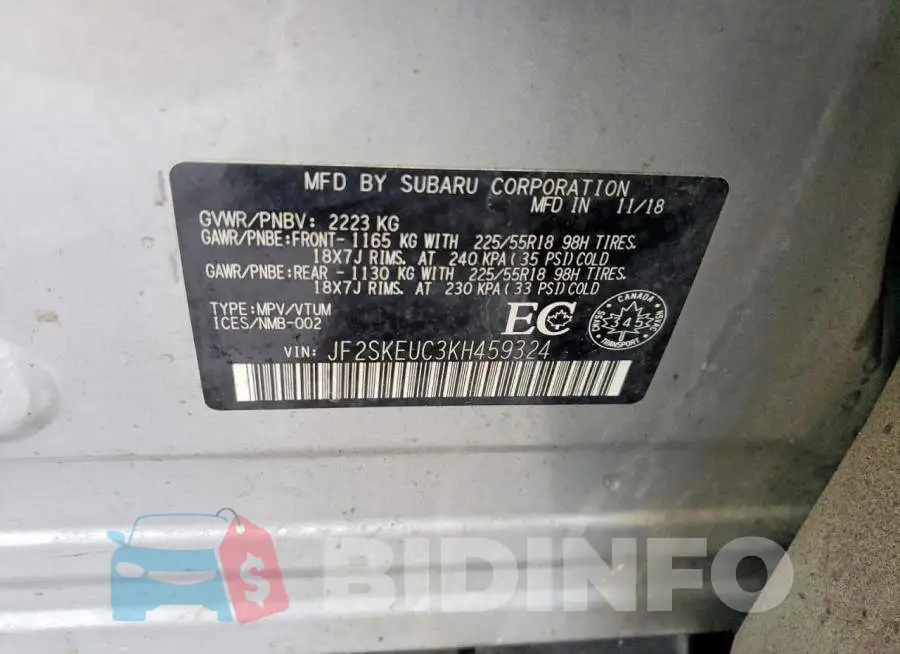 JF2SKEUC3KH459324 Photo# 14