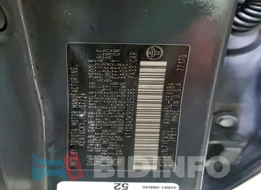 4T1DBADK9SU505085 Photo# 12
