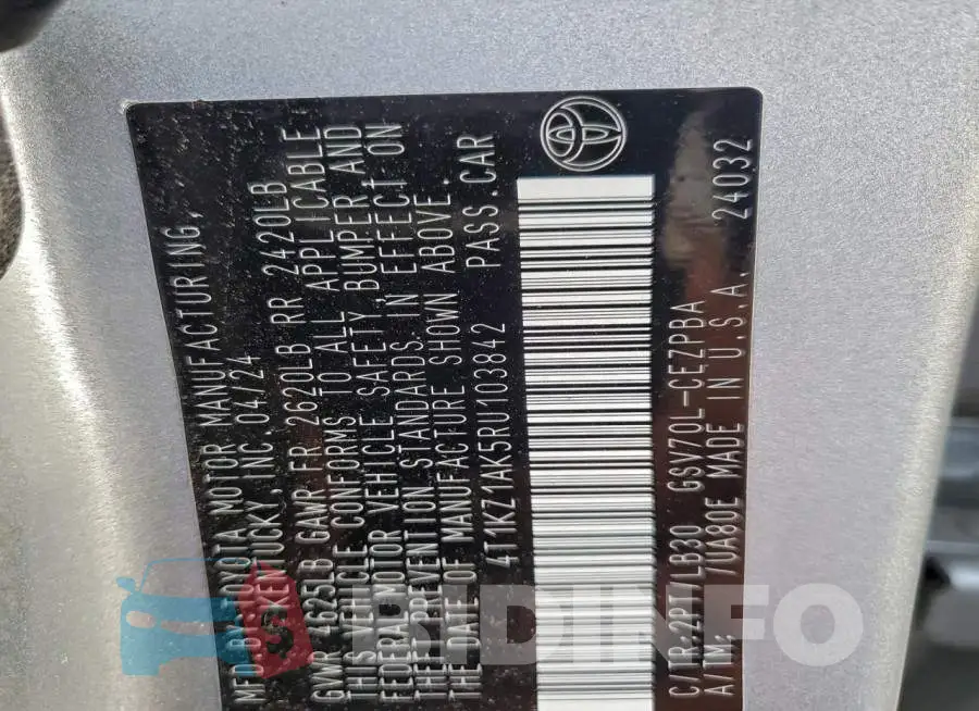 4T1KZ1AK5RU103842 Photo# 13