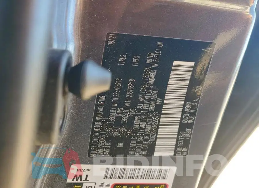 5TDGZRBH6MS555727 Photo# 14