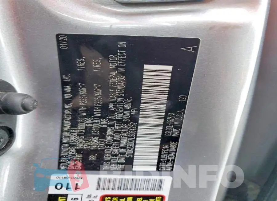5TDKZ3DC7LS064252 Photo# 13