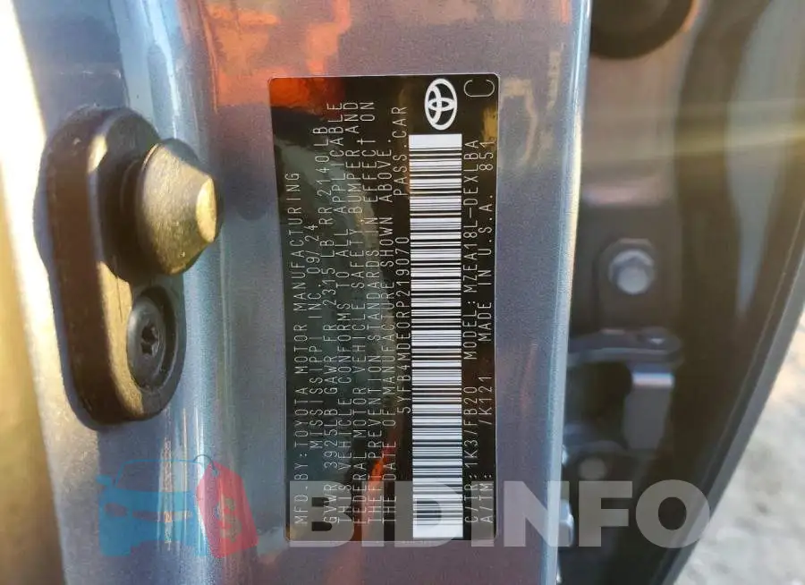 5YFB4MDE0RP219070 Photo# 12