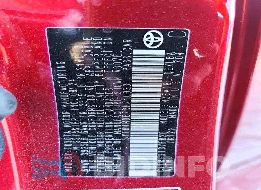 5YFB4MDE7RP210933 Photo# 12