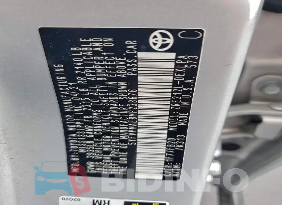 5YFVPMAE8MP238676 Photo# 13