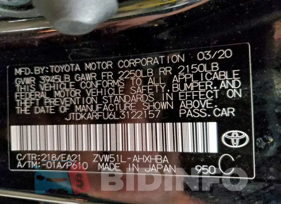 JTDKARFU6L3122157 Photo# 12