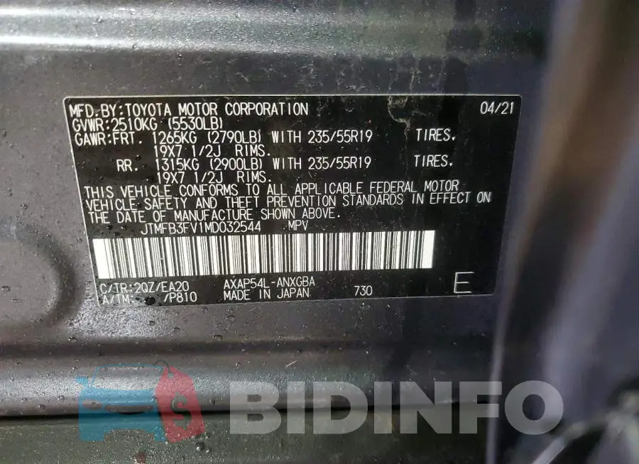 JTMFB3FV1MD032544 Photo# 13