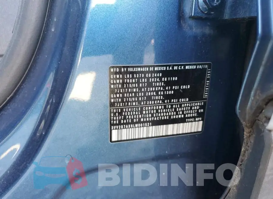 3VV2B7AX6LM001521 Photo# 13