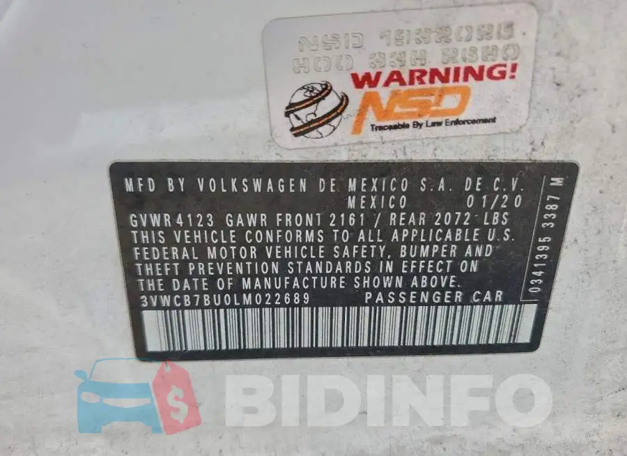 3VWCB7BU0LM022689 Photo# 12