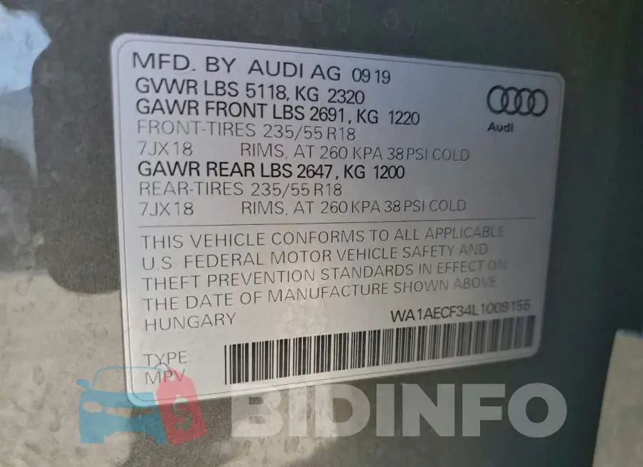 WA1AECF34L1009155 Photo# 13