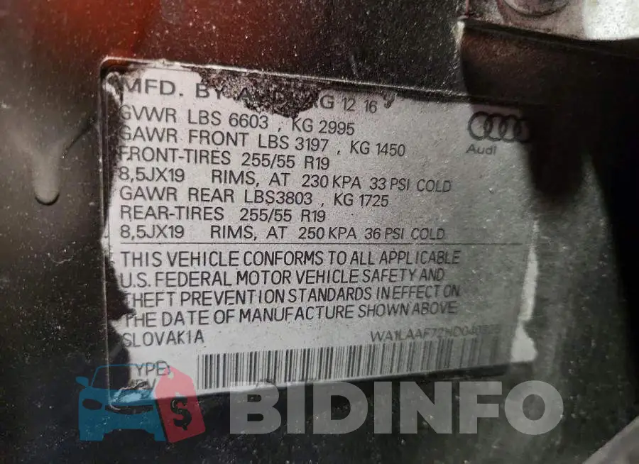 WA1LAAF72HD040325 Photo# 13