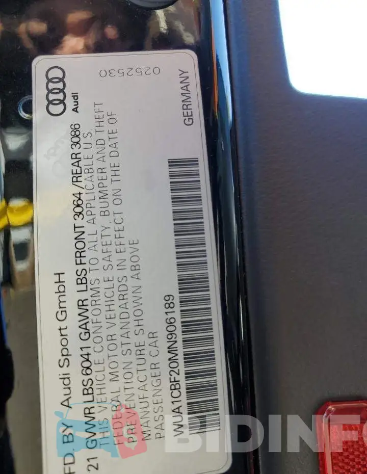 WUA1CBF20MN906189 Photo# 12