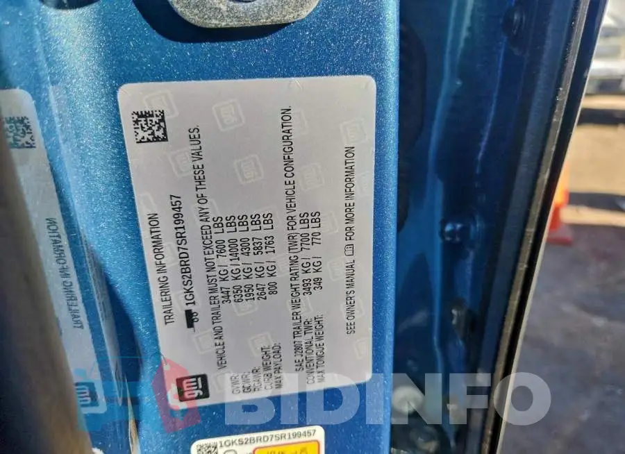 1GKS2BRD7SR199457 Photo# 13