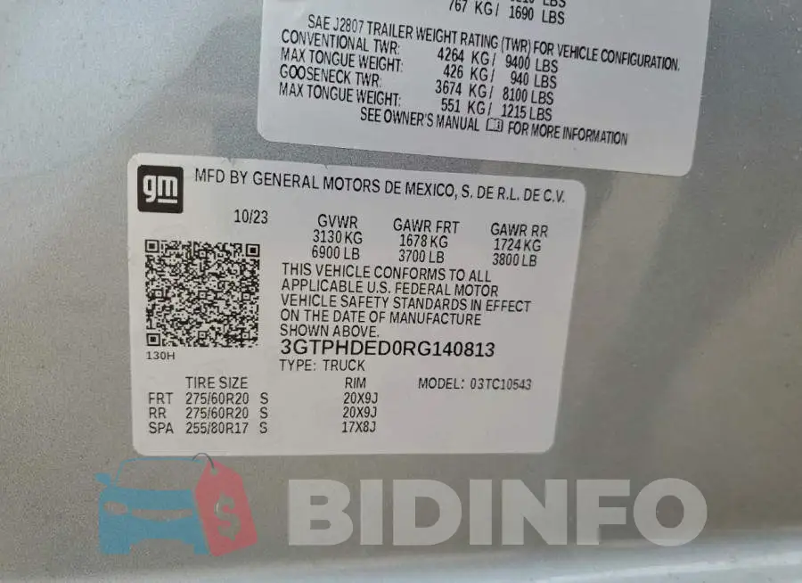 3GTPHDED0RG140813 Photo# 12