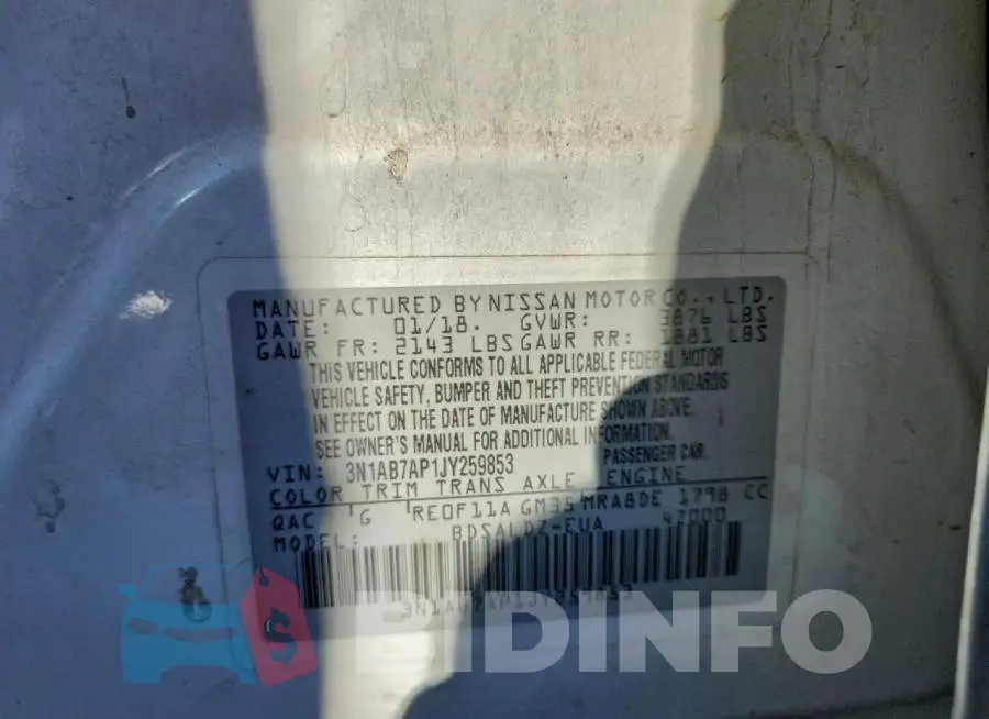 3N1AB7AP1JY259853 Photo# 12