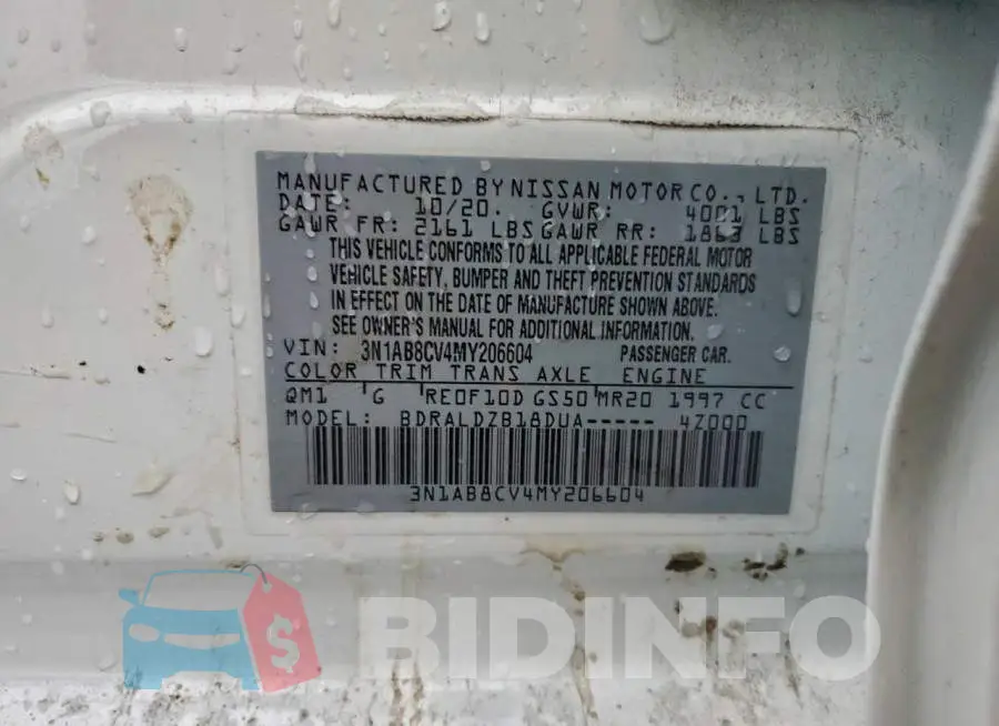 3N1AB8CV4MY206604 Photo# 12