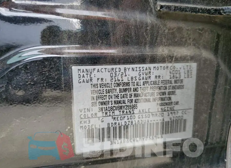3N1AB8CV6MY255965 Photo# 12