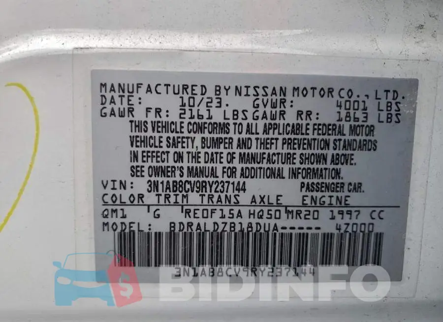 3N1AB8CV9RY237144 Photo# 13