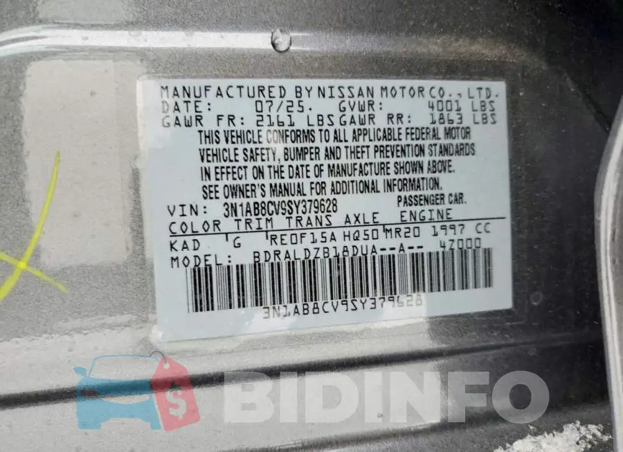 3N1AB8CV9SY379628 Photo# 12