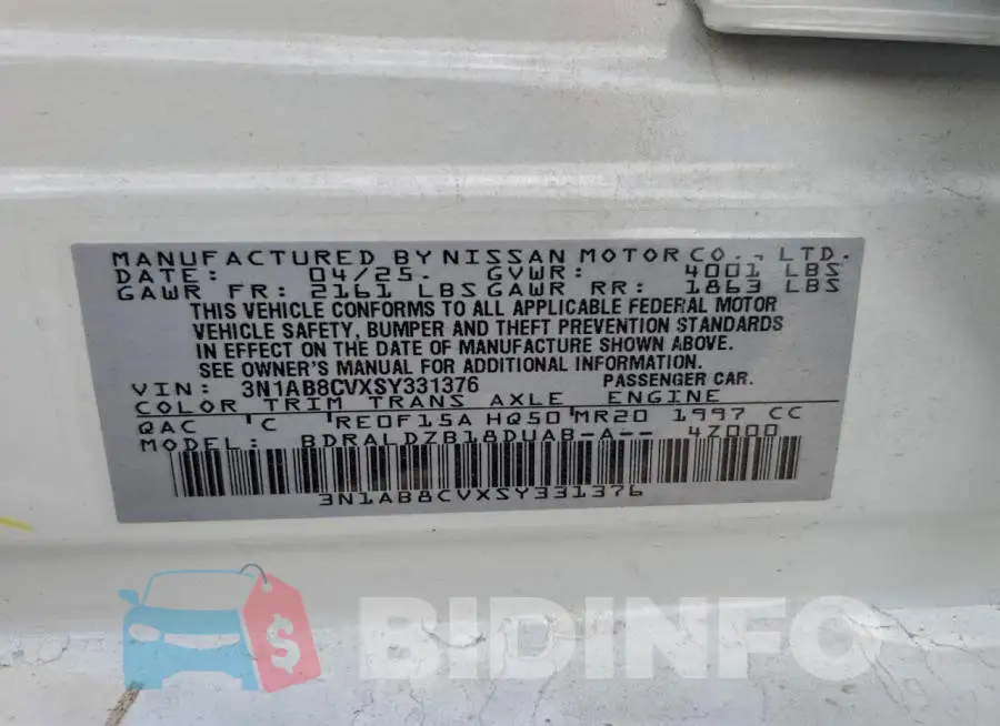 3N1AB8CVXSY331376 Photo# 13