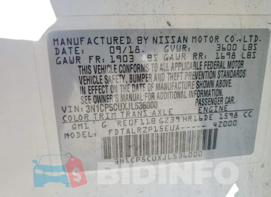 3N1CP5CUXJL536000 Photo# 11