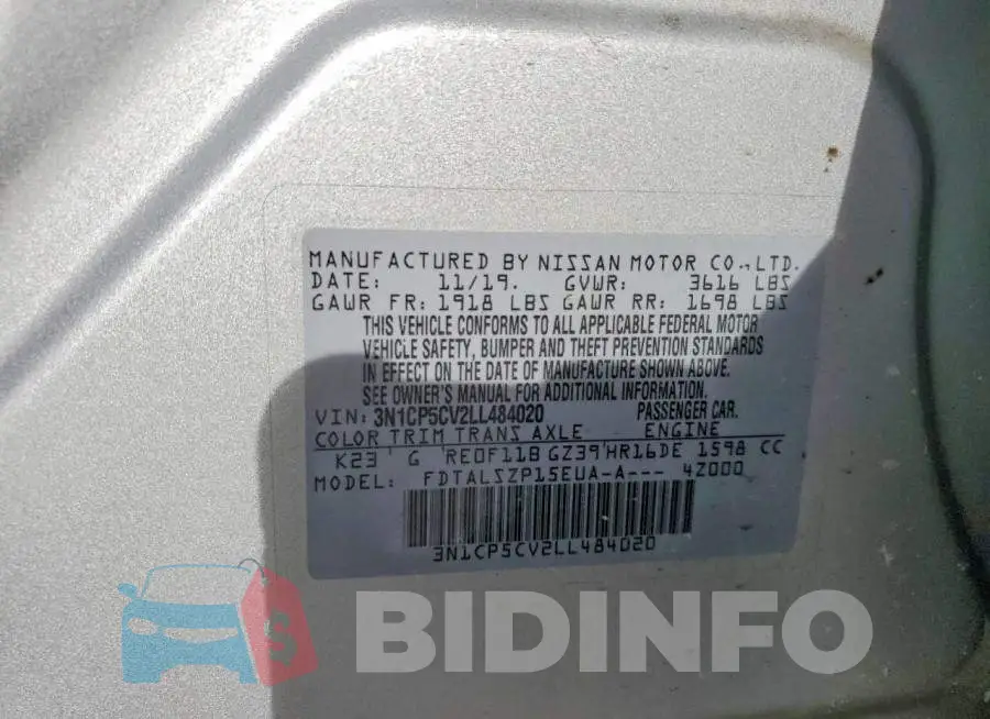 3N1CP5CV2LL484020 Photo# 13