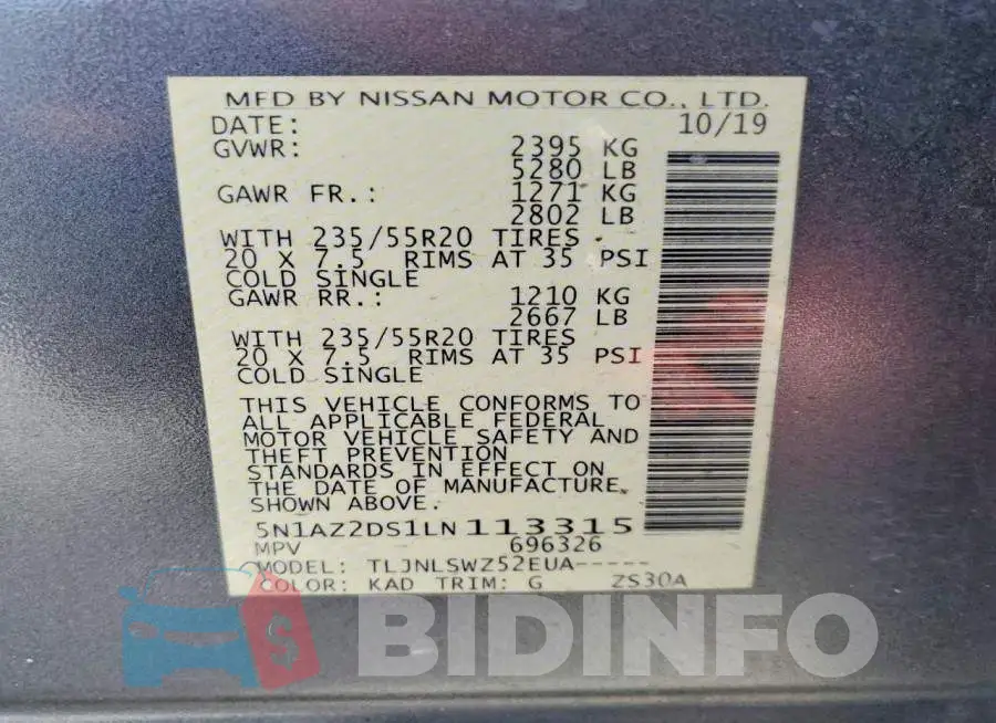 5N1AZ2DS1LN113315 Photo# 13