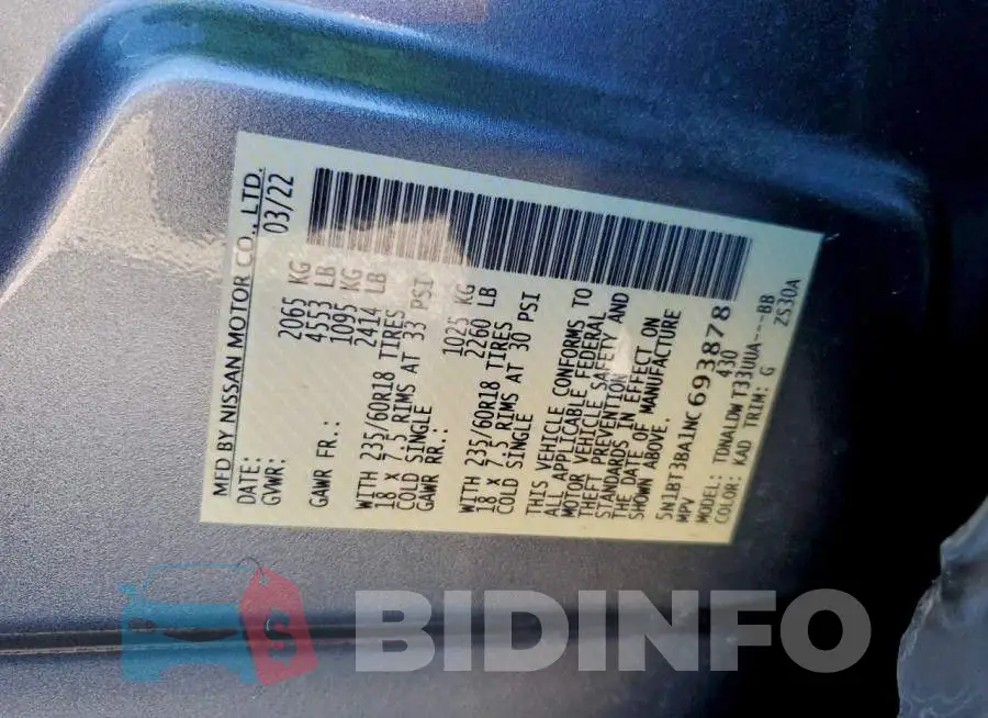 5N1BT3BA1NC693878 Photo# 13