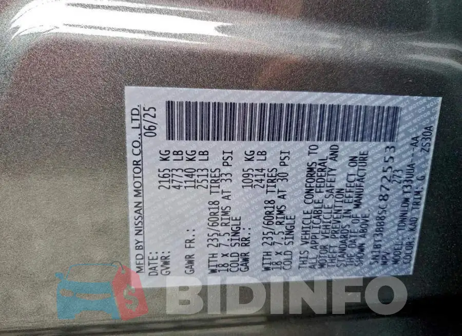 5N1BT3BB8SC872553 Photo# 13