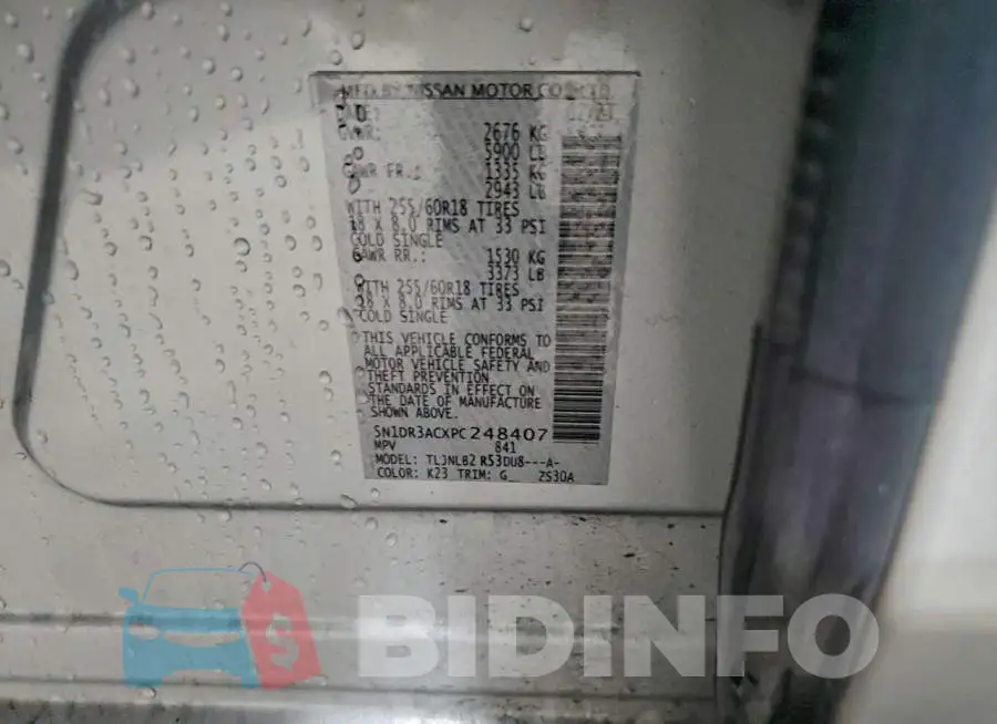 5N1DR3ACXPC248407 Photo# 14
