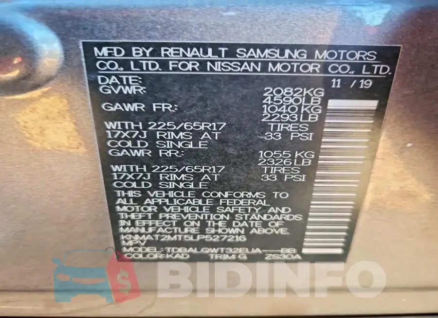 KNMAT2MT5LP527216 Photo# 13