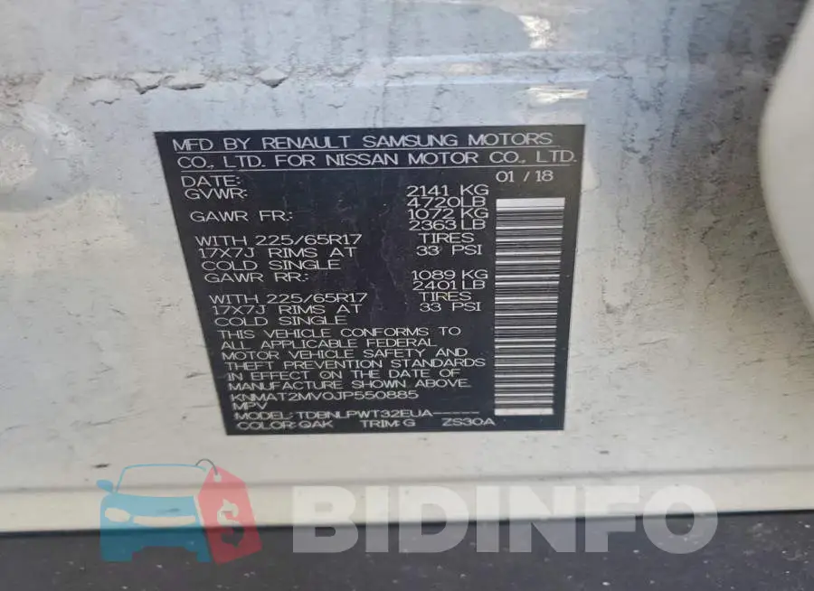 KNMAT2MV0JP550885 Photo# 13