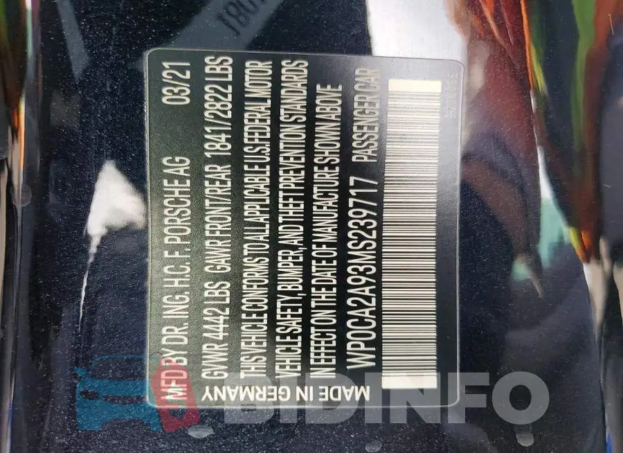 WP0CA2A93MS239717 Photo# 12