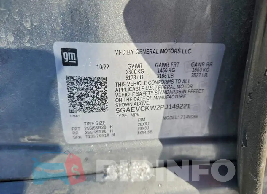 5GAEVCKW2PJ149221 Photo# 13