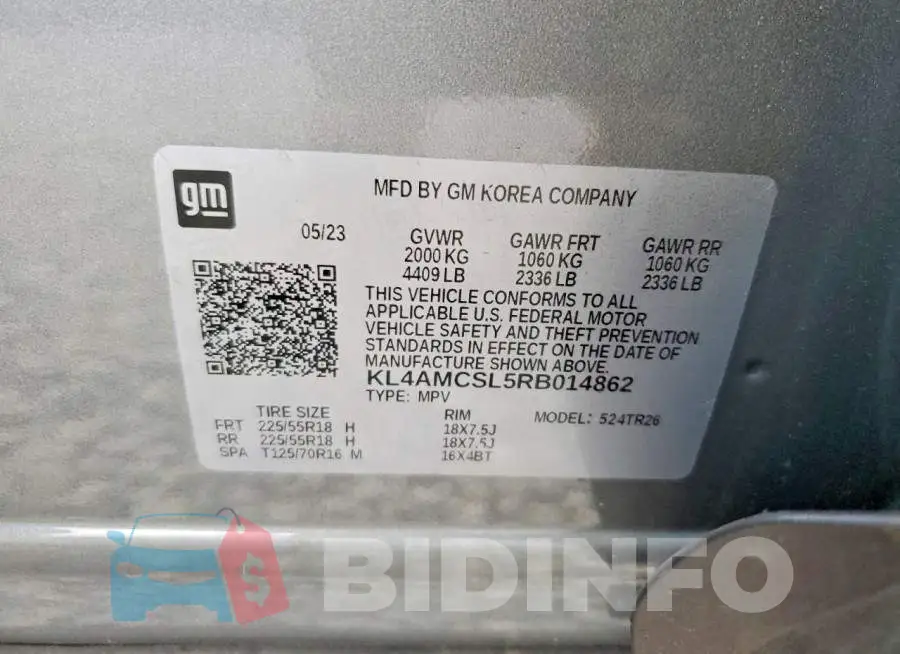 KL4AMCSL5RB014862 Photo# 13
