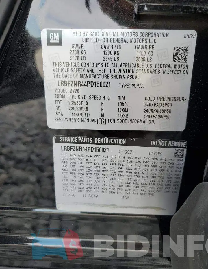 LRBFZNR44PD150021 Photo# 13