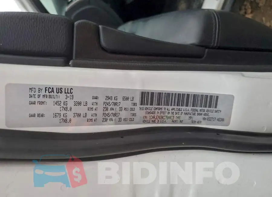 1C4RJEAG9KC764413 Photo# 12