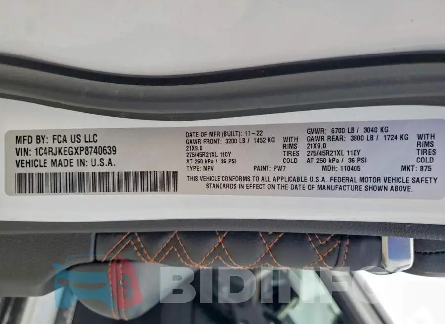 1C4RJKEGXP8740639 Photo# 13