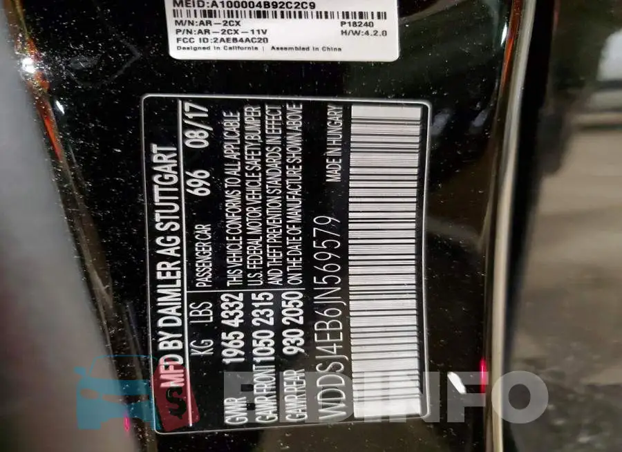 WDDSJ4EB6JN569579 Photo# 12