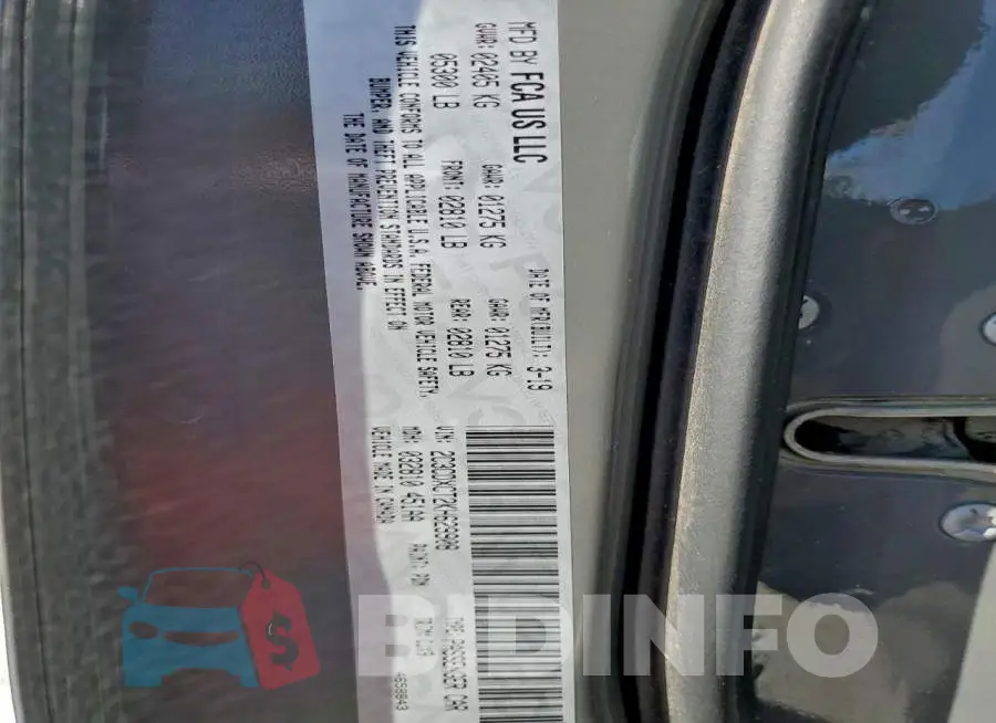 2C3CDXCT2KH629908 Photo# 12