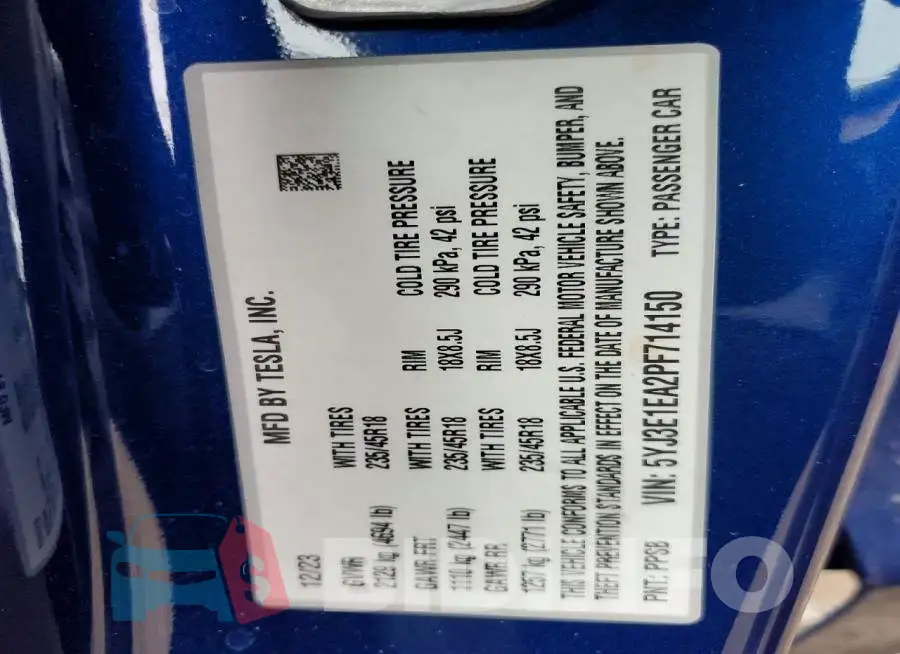 5YJ3E1EA2PF714150 Photo# 12