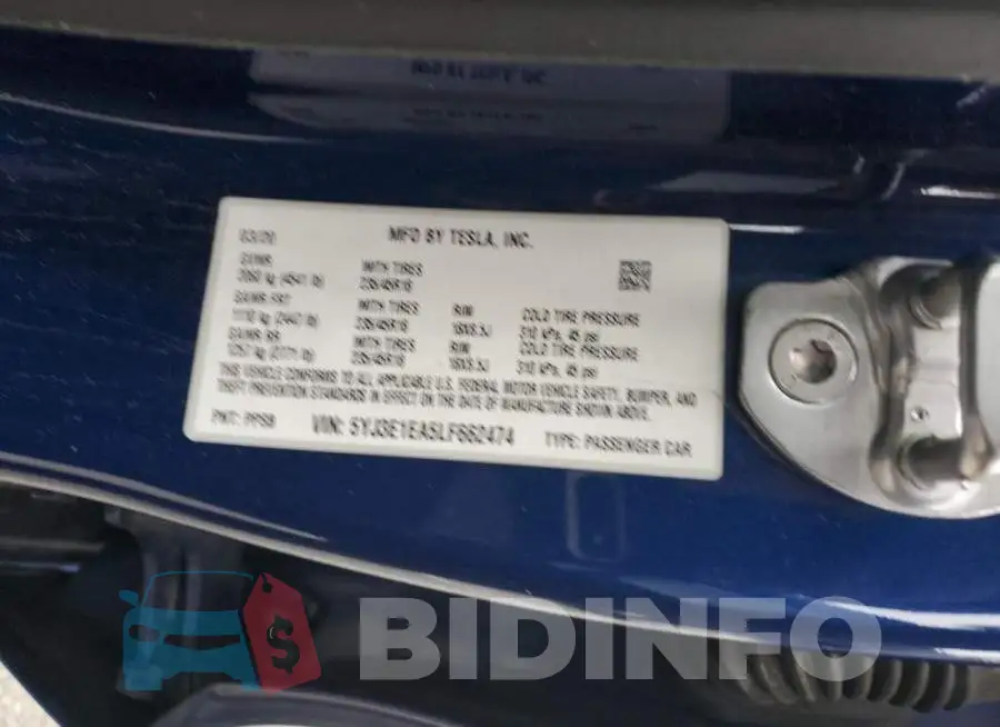 5YJ3E1EA5LF662474 Photo# 12