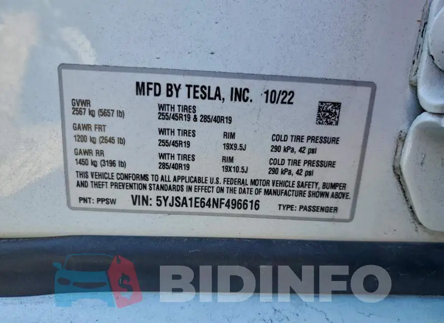 5YJSA1E64NF496616 Photo# 12