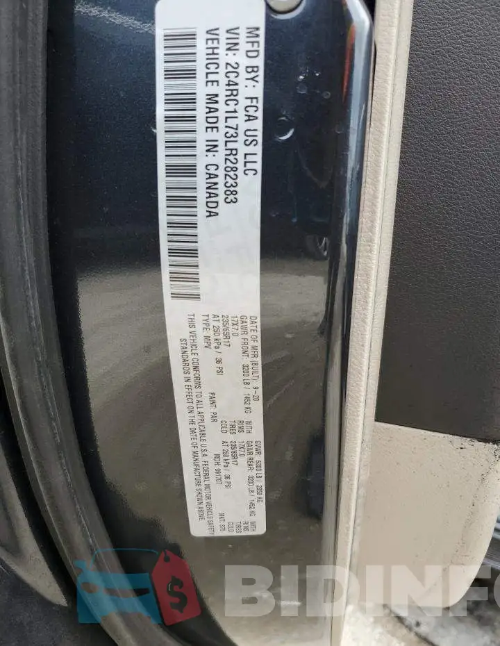 2C4RC1L73LR282383 Photo# 13