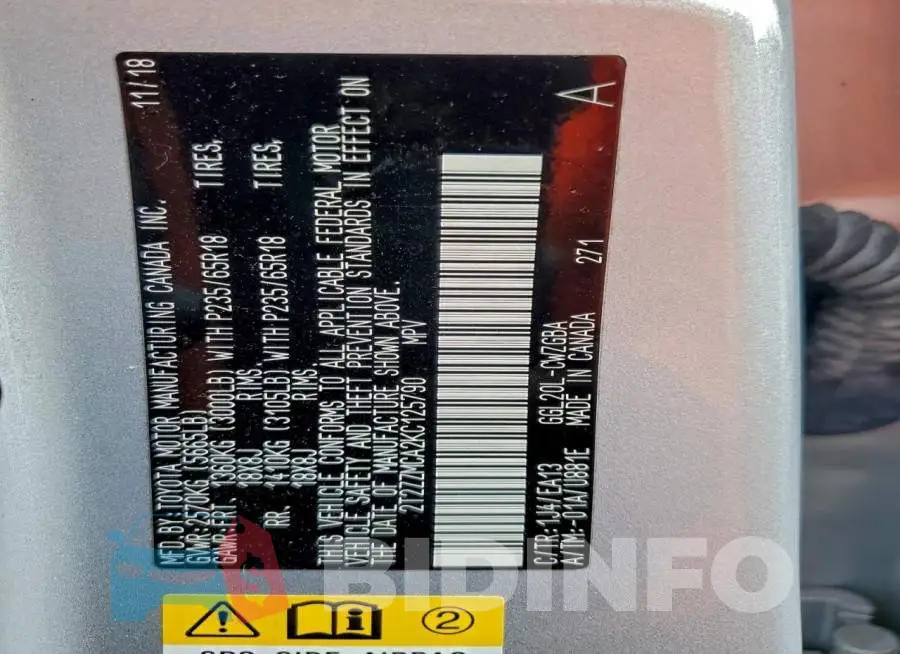 2T2ZZMCA2KC125790 Photo# 13